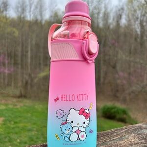 Sanrio Hello Kitty Pink and Blue Cute Plastic Water Bottle